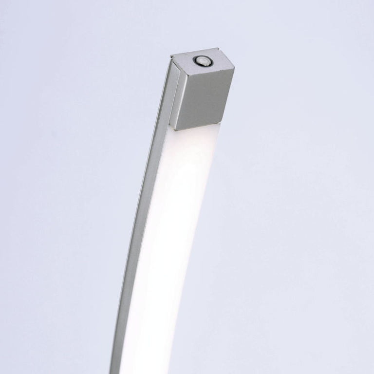 famlights famlights | LED Stehleuchte Alexia in Silber 10,8W 1200lm gebogen