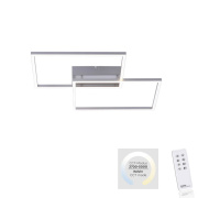 famlights | LED Deckenleuchte Alice in Silber 2x20W 4800lm