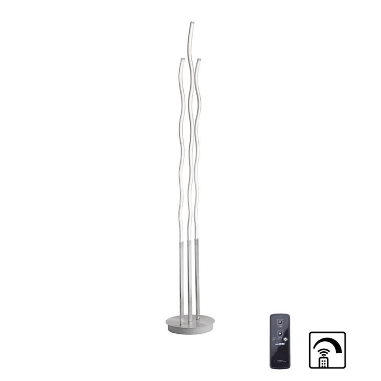 famlights famlights | LED Stehleuchte Kilian in Silber 10,6W 1060lm