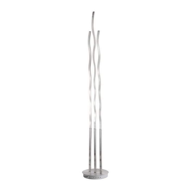 famlights famlights | LED Stehleuchte Kilian in Silber 10,6W 1060lm