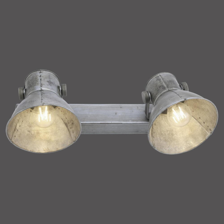 famlights famlights | Wandleuchte Alma in Silber E27 2-flammig