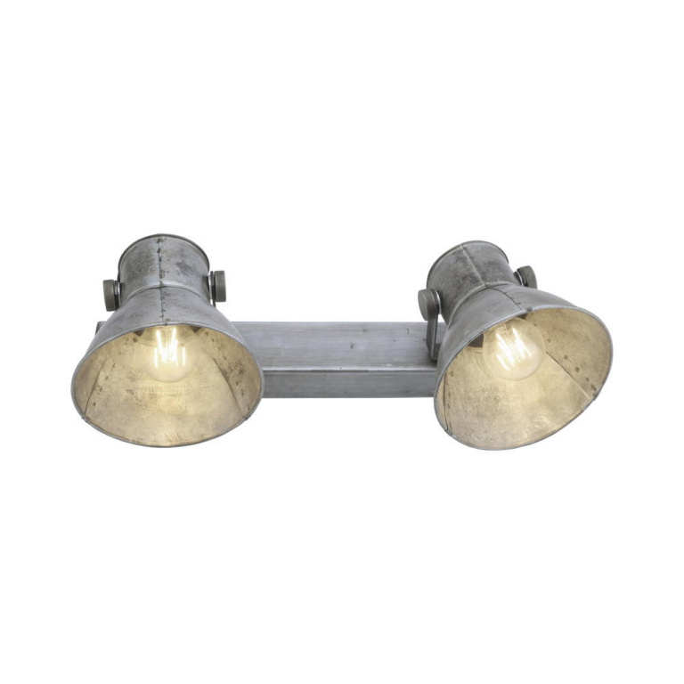 famlights famlights | Wandleuchte Alma in Silber E27 2-flammig