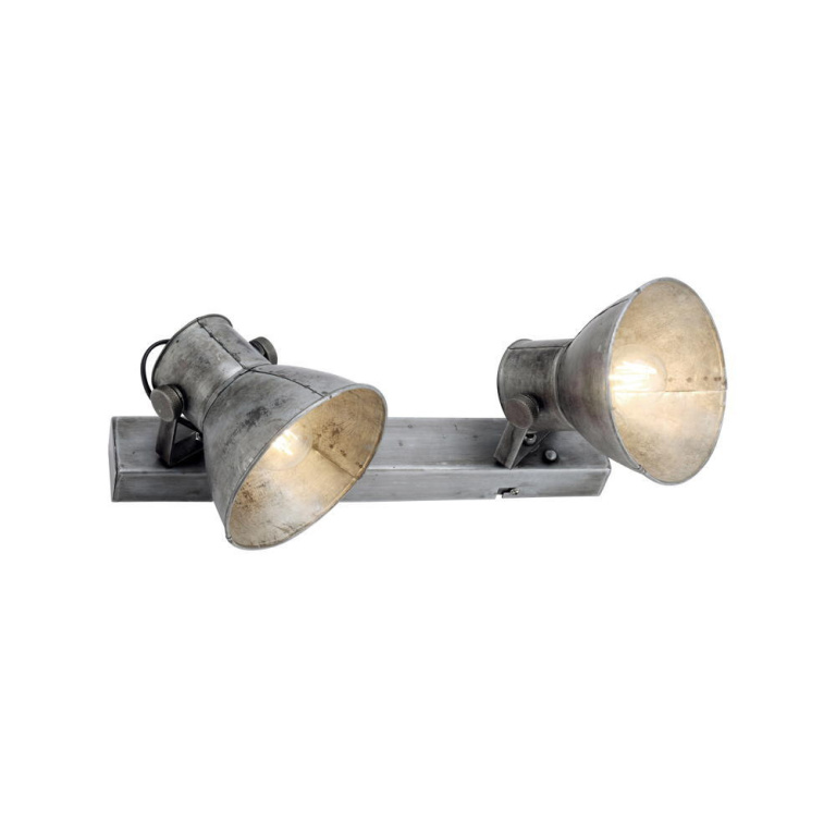 famlights famlights | Wandleuchte Alma in Silber E27 2-flammig