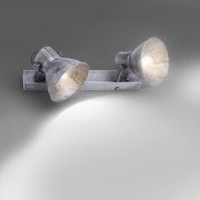 famlights | Wandleuchte Alma in Silber E27 2-flammig