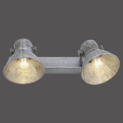 famlights | Wandleuchte Alma in Silber E27 2-flammig