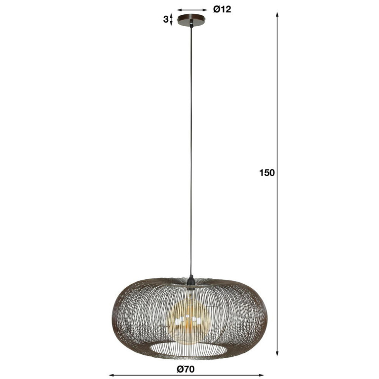 famlights famlights | Pendelleuchte Lola in Schwarz-matt E27