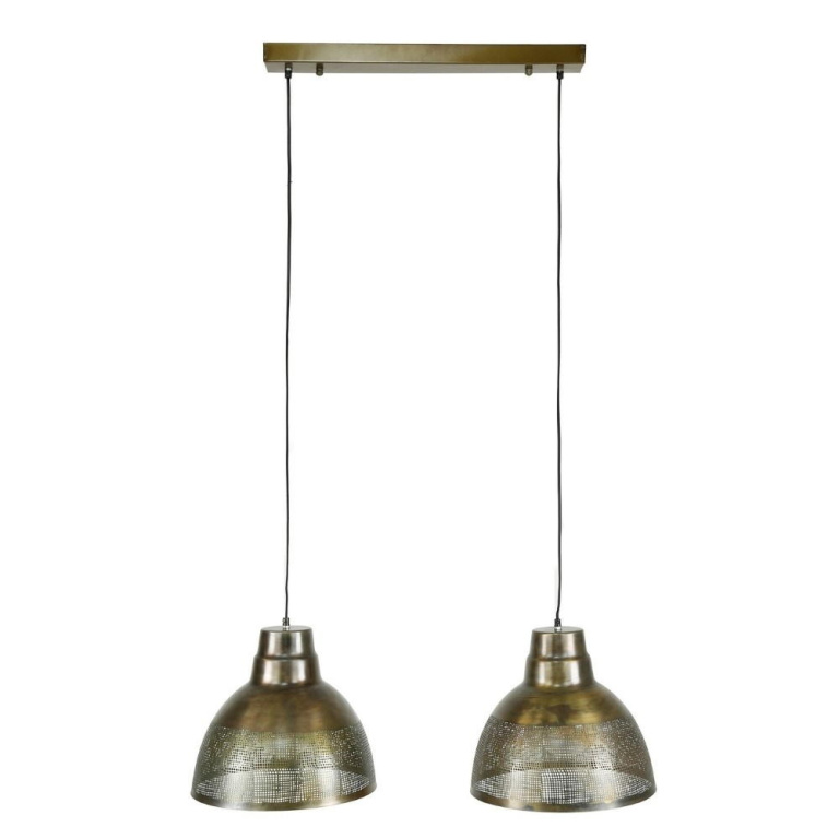 famlights famlights | Pendelleuchte Evelina aus Metall in Bronze-matt 2xE27