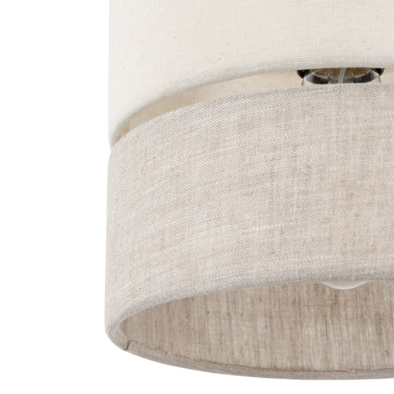 famlights famlights | Pendelleuchte Amal in Beige E27 1-flammig 200mm