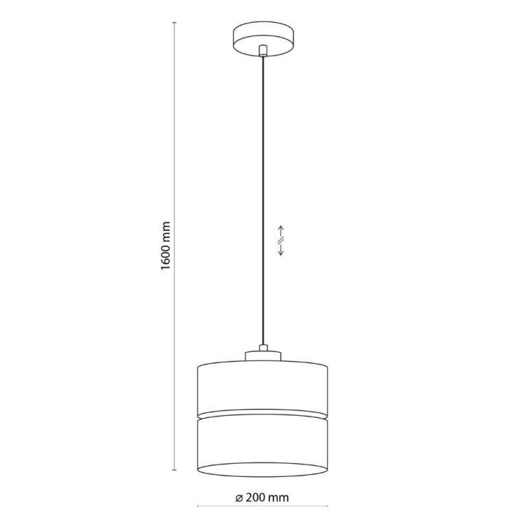 famlights famlights | Pendelleuchte Amal in Beige E27 1-flammig 200mm