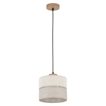 famlights famlights | Pendelleuchte Amal in Beige E27 1-flammig 200mm