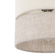 famlights | Pendelleuchte Amal in Beige E27 1-flammig 200mm