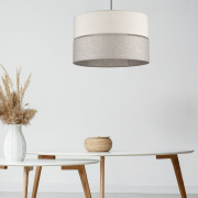 famlights | Pendelleuchte Amal in Beige E27 1-flammig 380mm