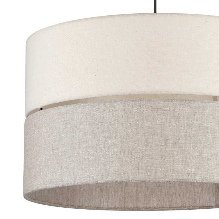 famlights famlights | Pendelleuchte Amal in Beige E27 3-flammig 500mm