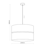 famlights | Pendelleuchte Amal in Beige E27 3-flammig 500mm