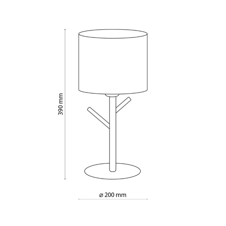 famlights famlights | Tischleuchte Christiano in Beige E27