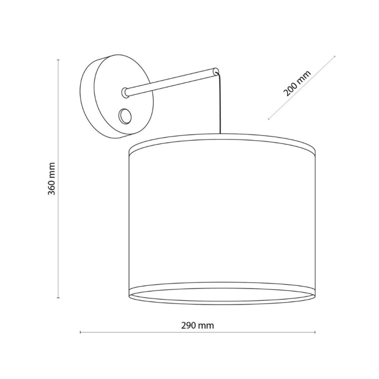 famlights famlights | Wandleuchte Eliano in Braun E27