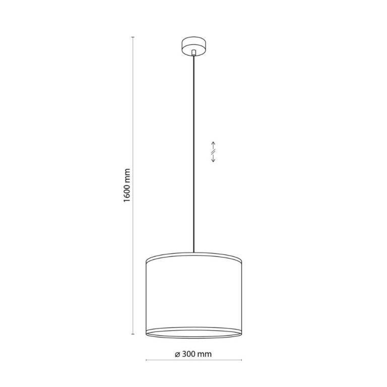 famlights famlights | Pendelleuchte Eliano in Braun E27 300mm