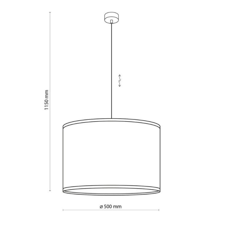 famlights famlights | Pendelleuchte Eliano in Braun E27 500mm