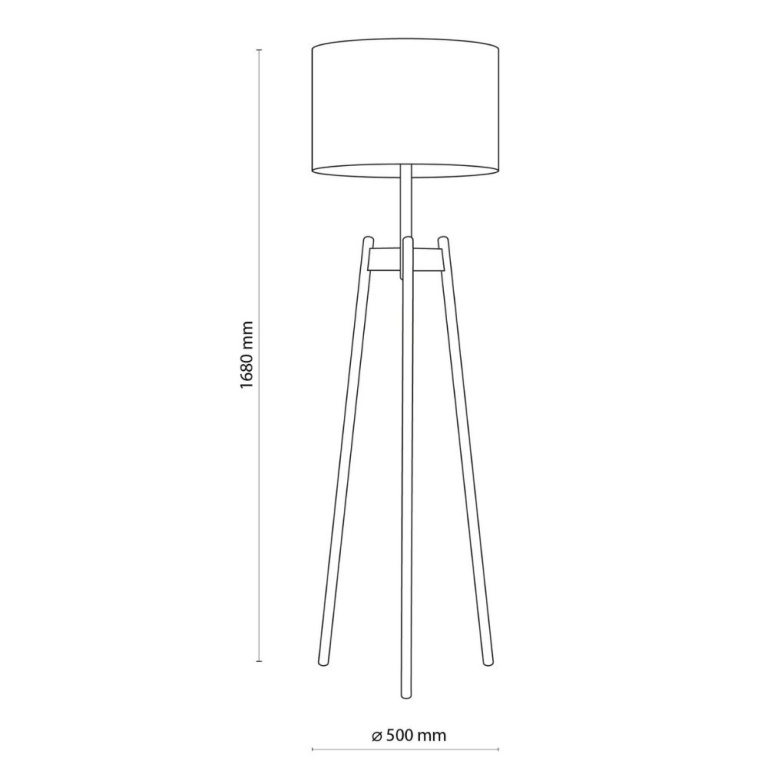 famlights famlights | Stehleuchte Mathea in Braun und Schwarz E27