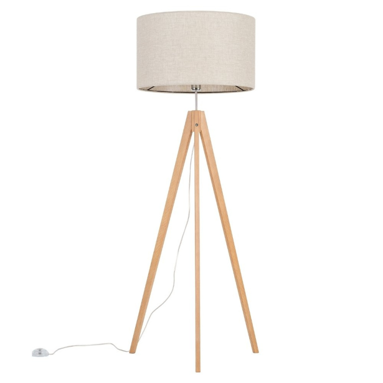 famlights famlights | Stehleuchte Henrieke in Beige E27