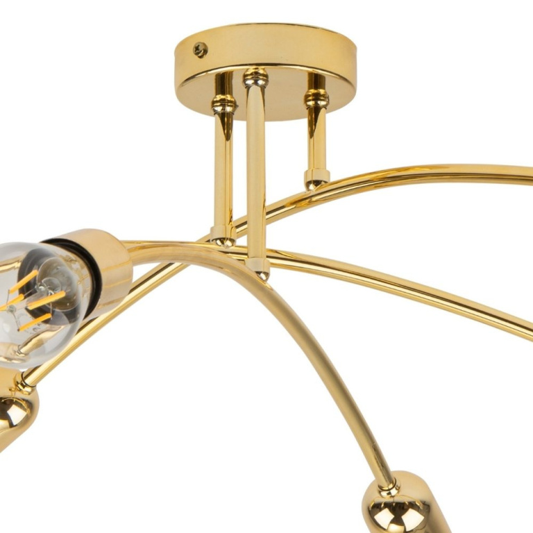 famlights famlights | Deckenleuchte Emely in Gold E27 6-flammig