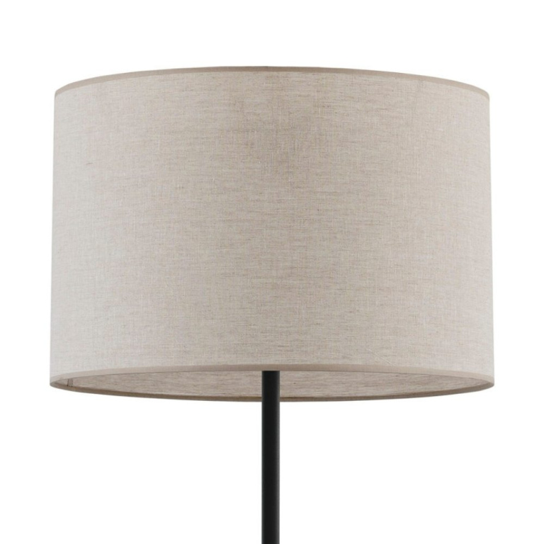 famlights famlights | Stehleuchte Liya in Schwarz und Beige E27 1680mm