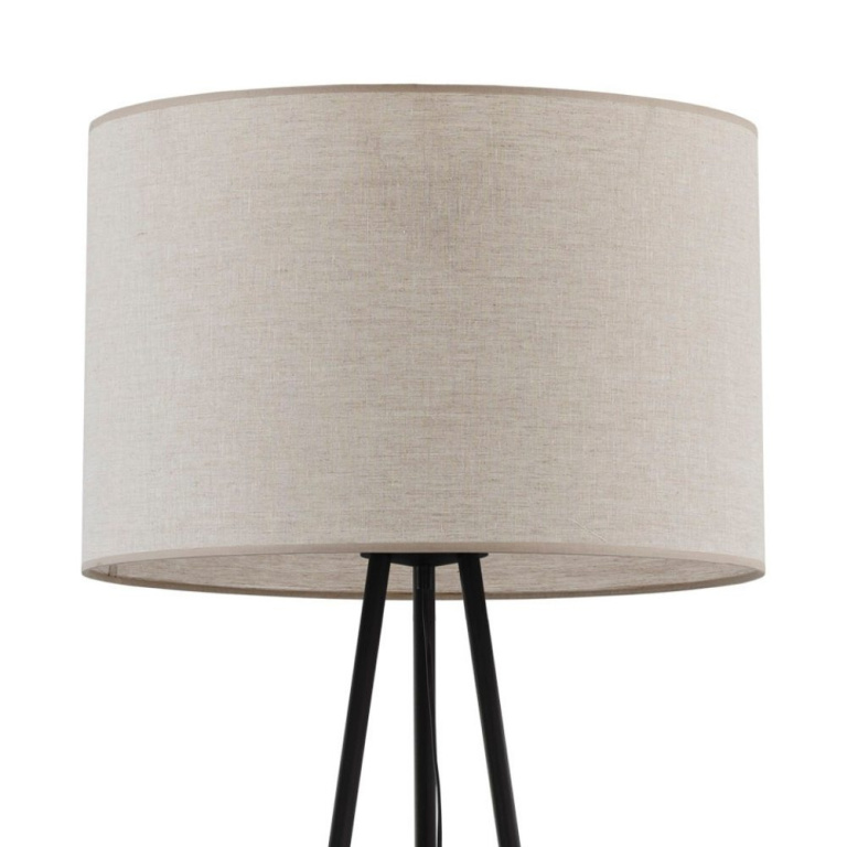 famlights famlights | Stehleuchte Liya in Schwarz und Beige E27 1650mm