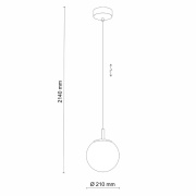 famlights | Pendelleuchte Matti in Transparent G9 210mm