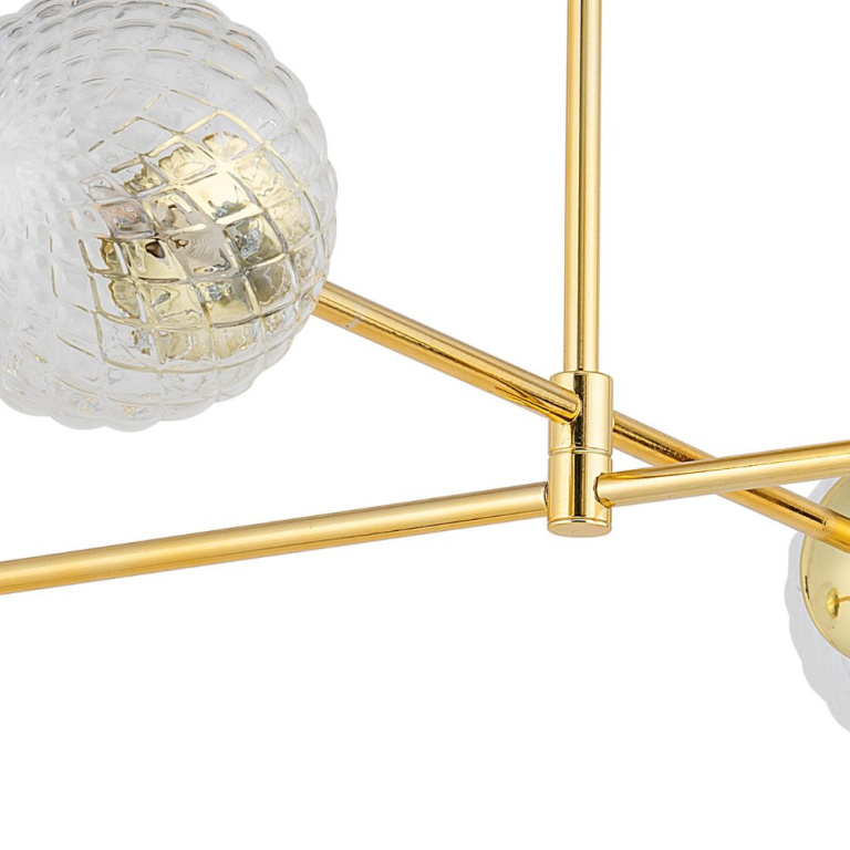 famlights famlights | Deckenleuchte Matti in Gold G9 4-flammig