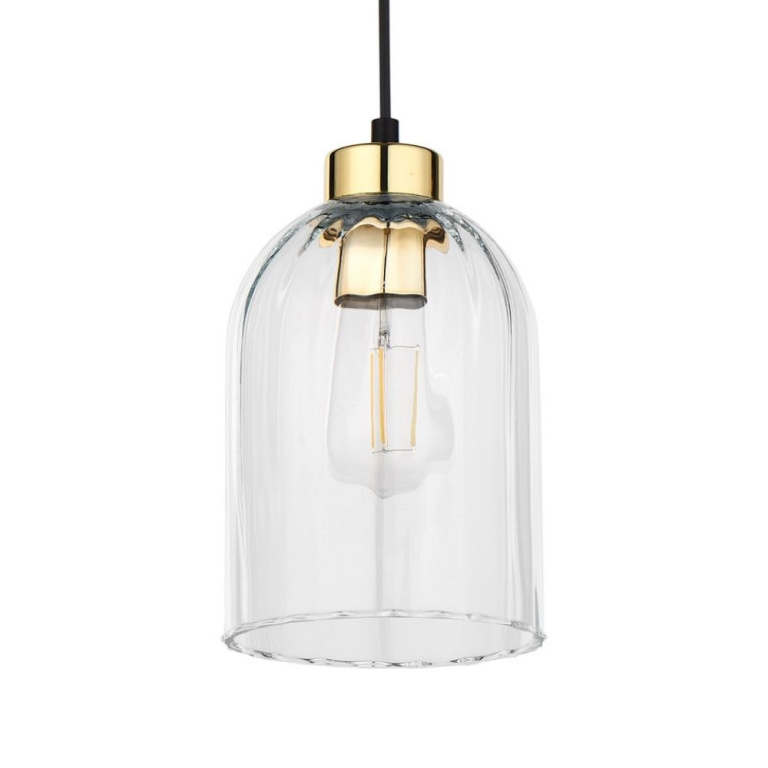 famlights famlights | Pendelleuchte Marleen in Transparent E27 1-flammig