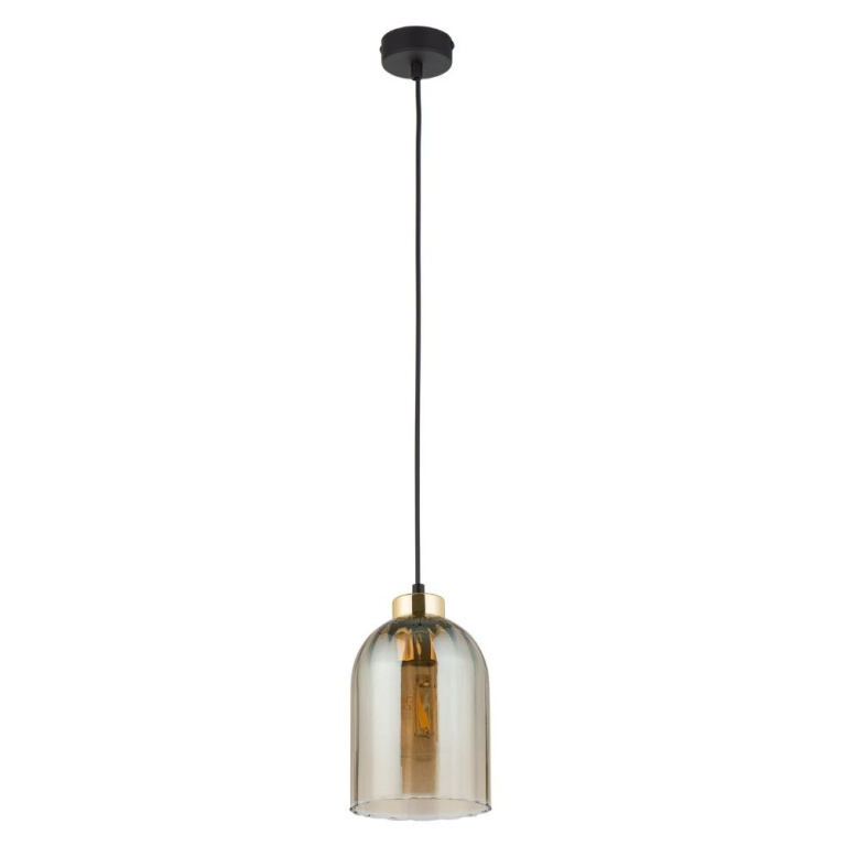 famlights famlights | Pendelleuchte Marleen in Gold E27 1-flammig