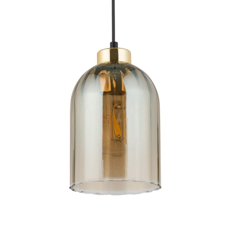 famlights famlights | Pendelleuchte Marleen in Gold E27 1-flammig