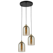 famlights | Pendelleuchte Marleen in Gold E27 3-flammig