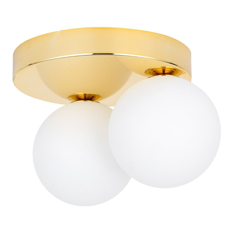 famlights famlights | Deckenleuchte Enno in Gold G9 2-flammig rund