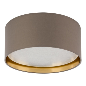 famlights famlights | Deckenleuchte Michaela in Beige und Gold E27 4-flammig 400mm