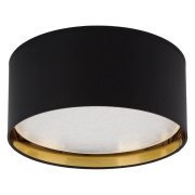 famlights | Deckenleuchte Michaela in Schwarz und Gold E27 4-flammig 400mm