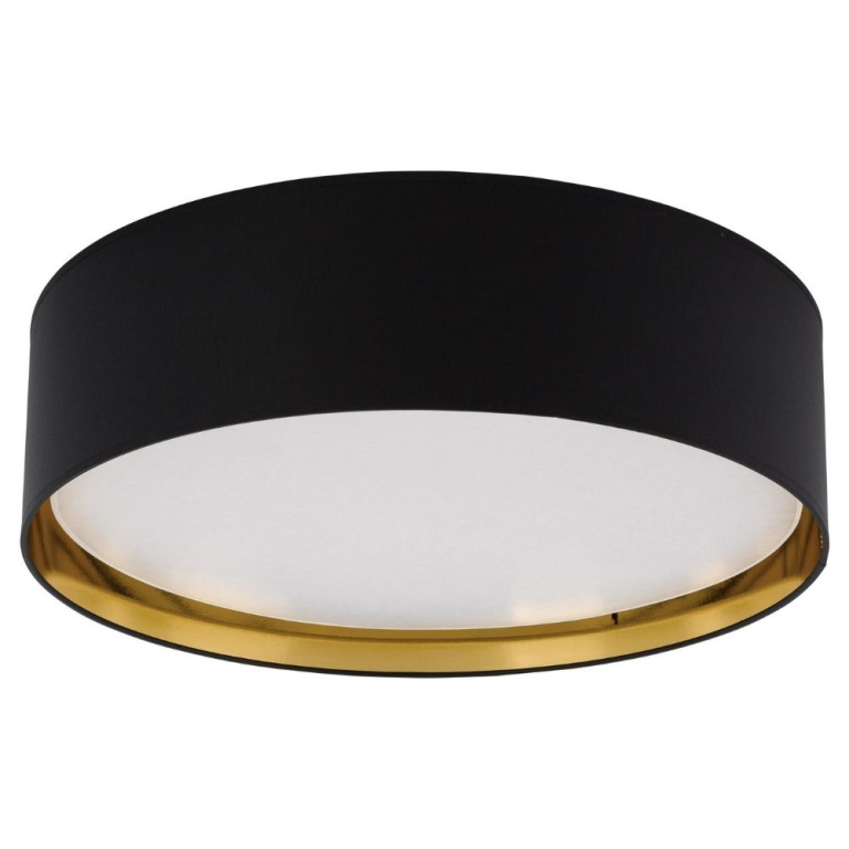 famlights famlights | Deckenleuchte Michaela in Schwarz und Gold E27 4-flammig 600mm