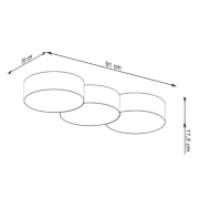 famlights | Deckenleuchte Cate in Weiß E27 6-flammig 910mm