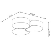 famlights | Deckenleuchte Cate in Weiß E27 6-flammig 645mm