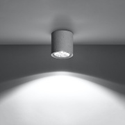 famlights | Deckenaufbauspot Cliff in Grau GU10