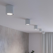 famlights | Deckenaufbauspot Cliff in Grau GU10