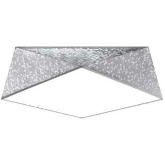 famlights famlights | Deckenleuchte Hani in Silber E27 3-flammig