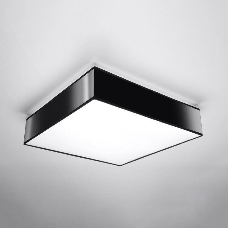 famlights famlights | Deckenleuchte Herold in Schwarz E27 4-flammig