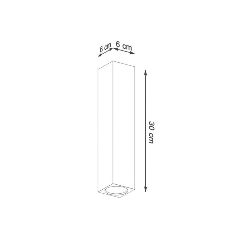 famlights famlights | Deckenspot Kale in Eiche GU10 300mm