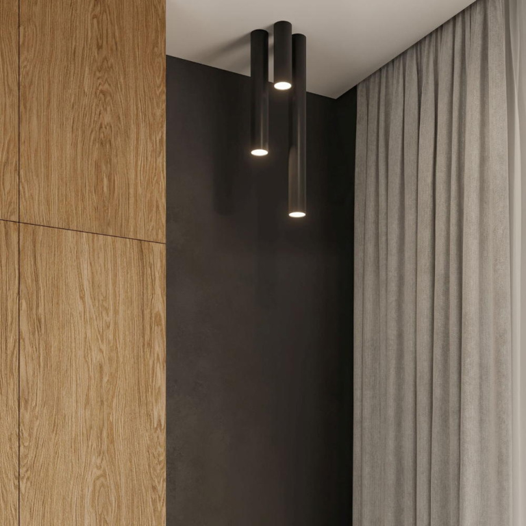 famlights famlights | Deckenspot Lale in Schwarz GU10 200mm