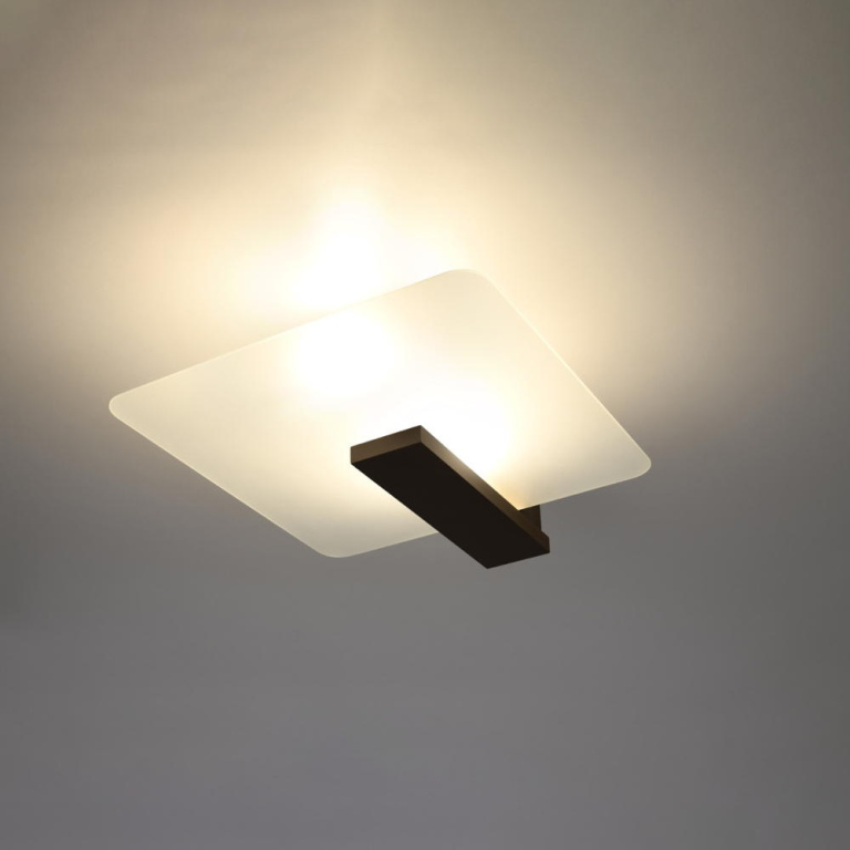 famlights famlights | Wand- und Deckenleuchte Lavina in Wenge E27 2-flammig