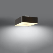 famlights | Deckenleuchte Lis in Schwarz E27 5-flammig 450x450mm