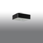 famlights | Deckenleuchte Lis in Schwarz E27 5-flammig 450x450mm