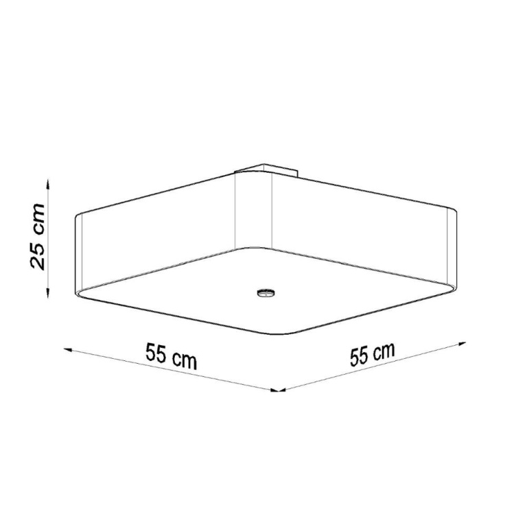 famlights famlights | Deckenleuchte Lis in Weiß E27 5-flammig 550x550mm