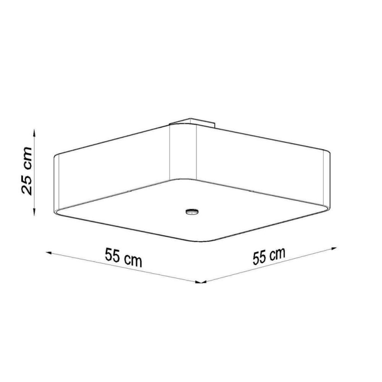 famlights famlights | Deckenleuchte Lis in Schwarz E27 5-flammig 550x550mm